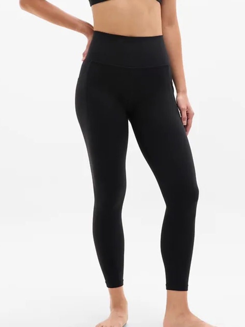 Athleta Salutation 7/8 High-Rise Powervita Leggings in Black